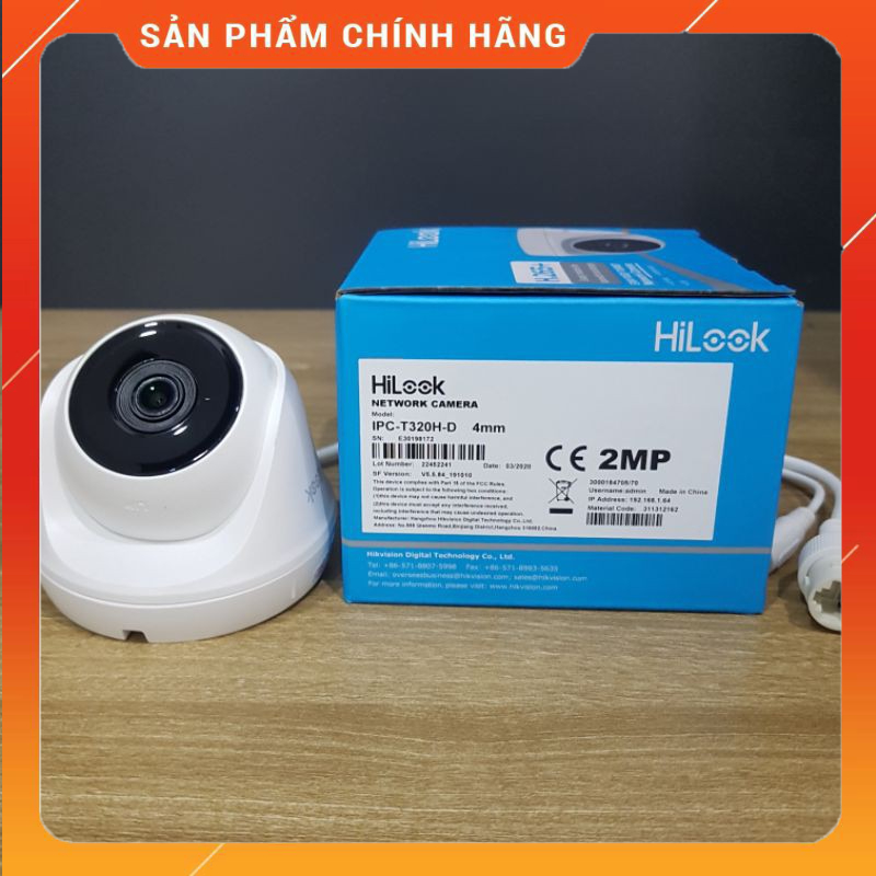 Camera IP Dome hồng ngoại 2.0 Megapixel HILOOK IPC-T320H-D - Hàng chính hãng