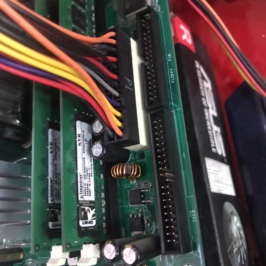 Combo 775 có cổng LPT cổng com, cpu E4500, ram 2g, fan zin, fe chặn