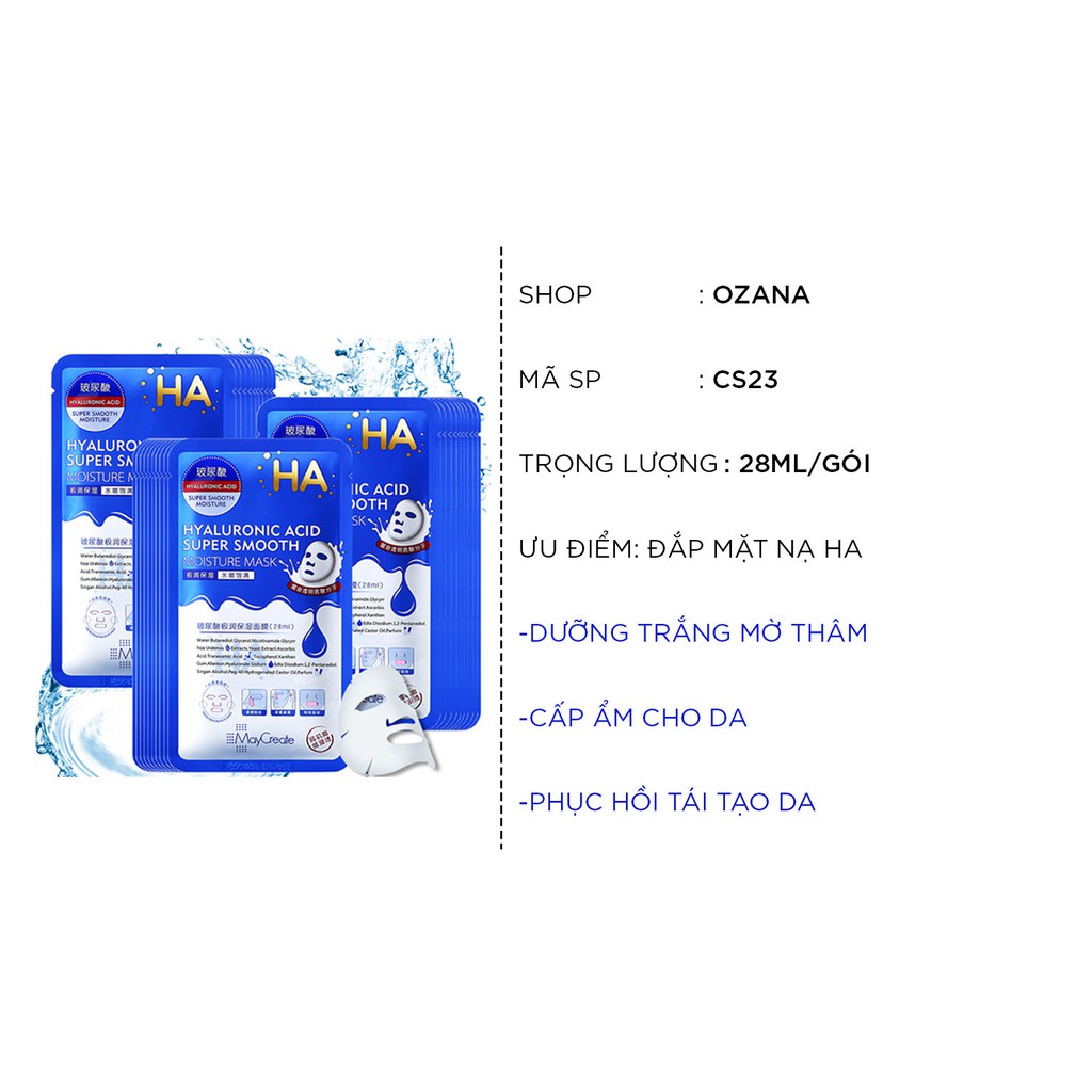 Mặt nạ HA dưỡng ẩm chính hãng  Lylyga CS24