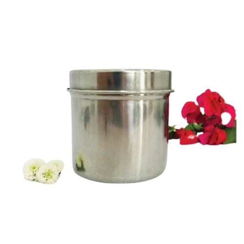 Hũ đựng bông 8cm | khay hạt đậu inox chuyên dùng trong y tế spa