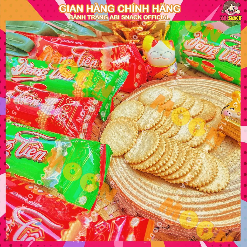 Combo 10 gói bánh quy đồng tiền Hải Việt bánh quy bơ sữa món ăn vặt tuổi thơ