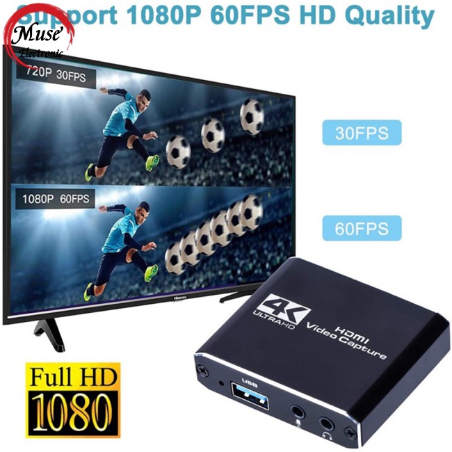 ready stock Video  Capture  Card Real-time Streaming 1080p 4k Usb 3.0 Hdmi-compatible Connector