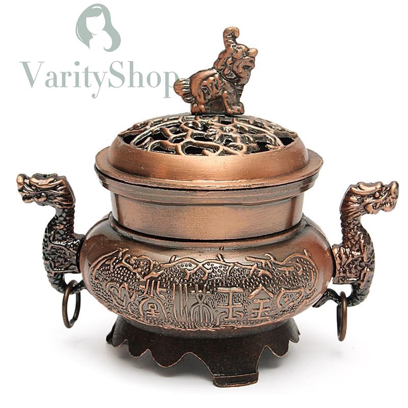 Lò đốt trầm hương thiết kế họa tiết hoa văn tinh xảo độc đáo