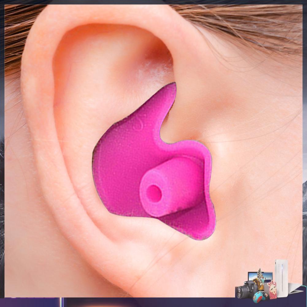 1 Cặp Nút Bịt Tai Bằng Silicone Chống Thấm Nước Tiện Dụng Khi Đi Bơi