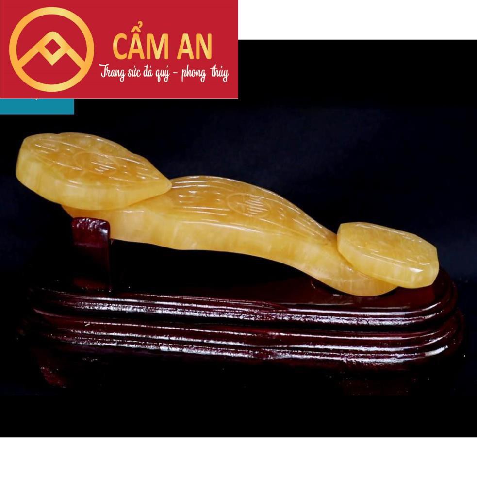 GẬY NHƯ Ý NGỌC HOÀNG LONG TỰ NHIÊN (KÈM ĐẾ GỖ)