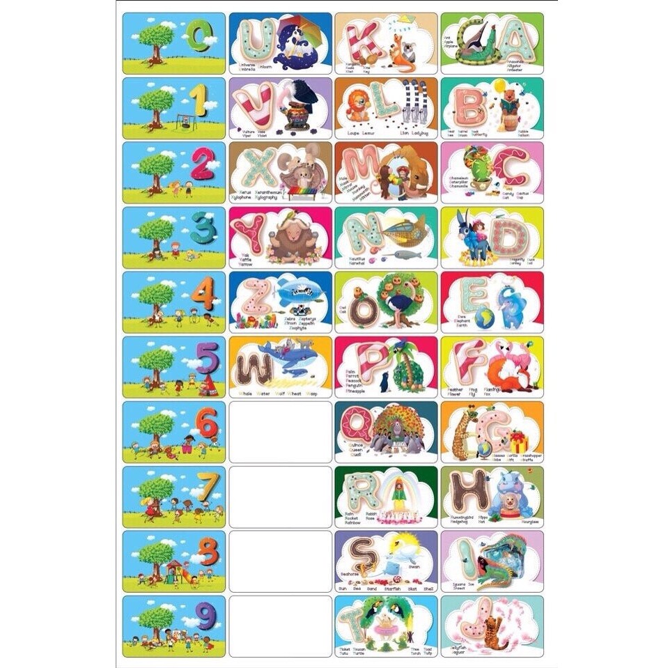 Bộ thẻ học thông minh 36 hoặc 44 thẻ cho bé