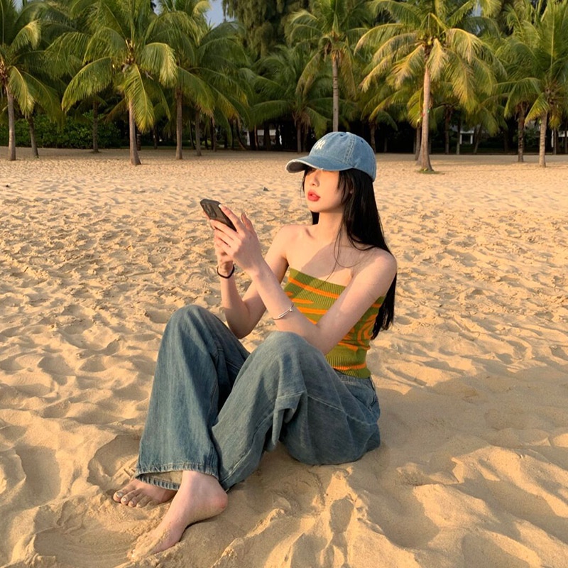 Áo ống ZHELIHANGFEI dệt kim kiểu dáng quyến rũ cho nữ