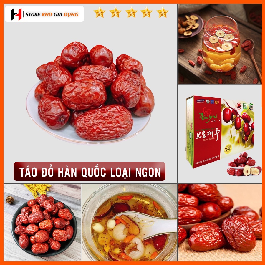 Táo Đỏ Hàn Quốc Sấy Khô Loại 1 (Tặng kèm túi) Hàng loại 1 1Kg