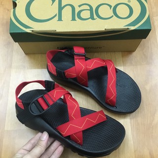 Dép chaco nam màu đỏ có video