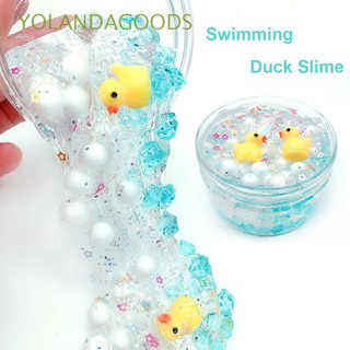 🍊Squeeze Relief Stress Yellow Duck Swimming Pool Gag Toy Crystal Mud