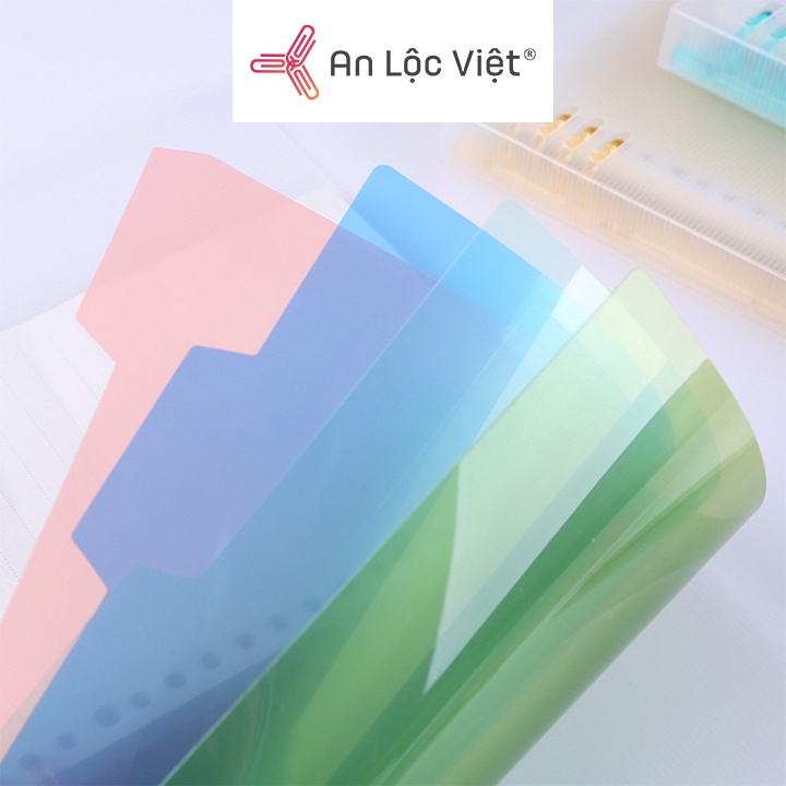 Bộ Phân Trang Nhựa 4 Màu A4 A5 B5 - 30 Lỗ, 20 Lỗ, 26 Lỗ cho Sổ Bìa Còng