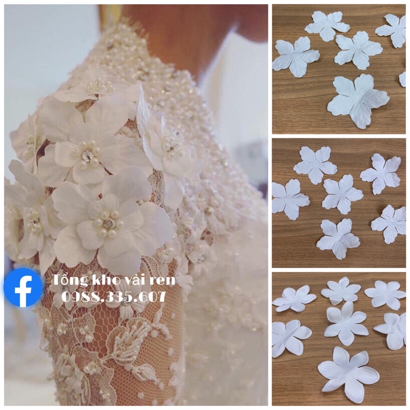 Hoa lụa đính áo váy(túi 100 hoa)