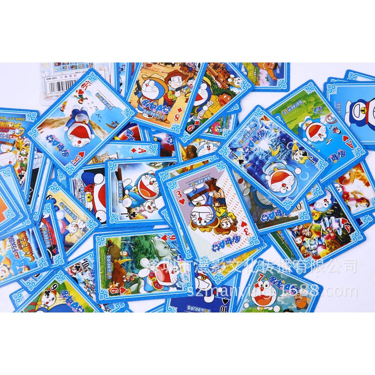Bộ thẻ bài in hình doremon doraemon nobita chaien xuka xê kô 54 lá khác nhau bộ tú bài tây anime manga chibi xinh xắn