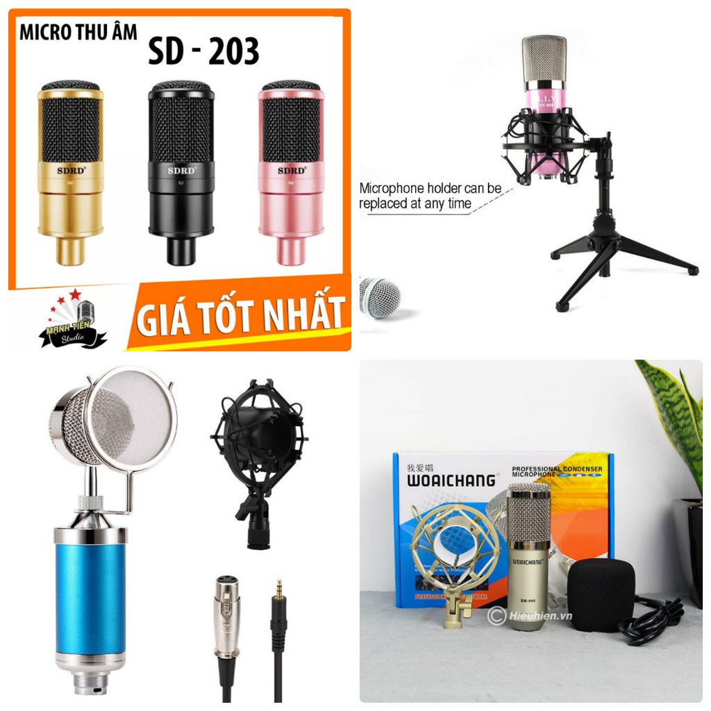 [FREESHIP] MIC THU ÂM, LIVESTREAM SD-203, BM-901, BM-900, IY HY-868 CÓ CHÂN