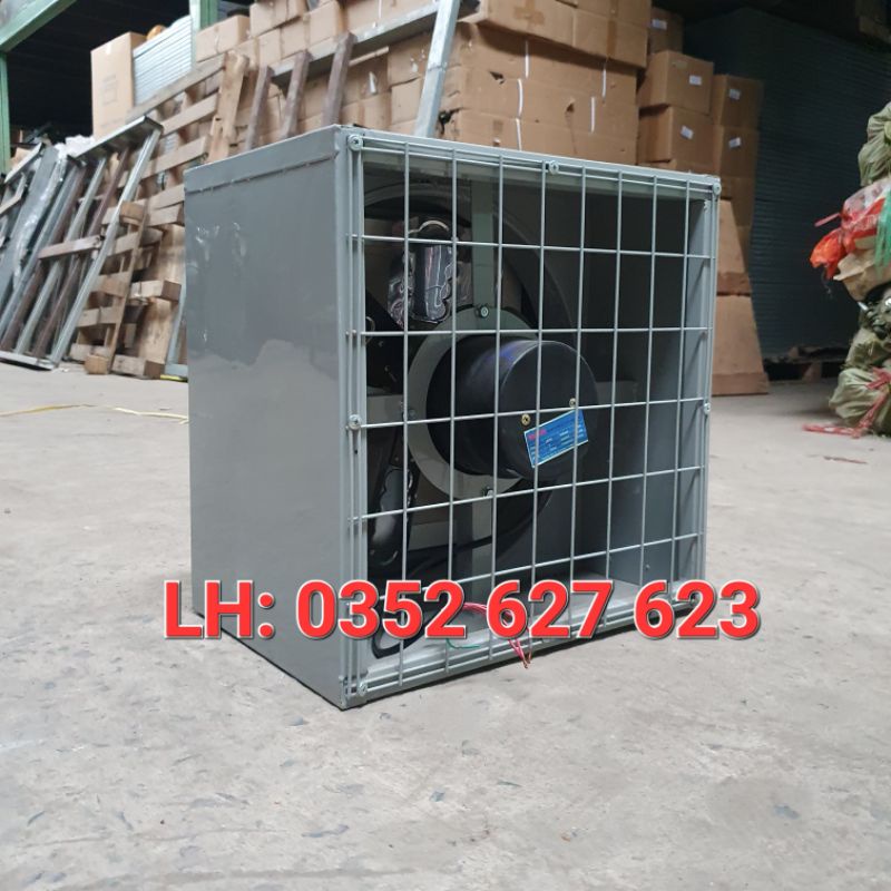 QUẠT THÔNG GIÓ VUÔNG THÉP SƠN TĨNH ĐIỆN 220V/380V