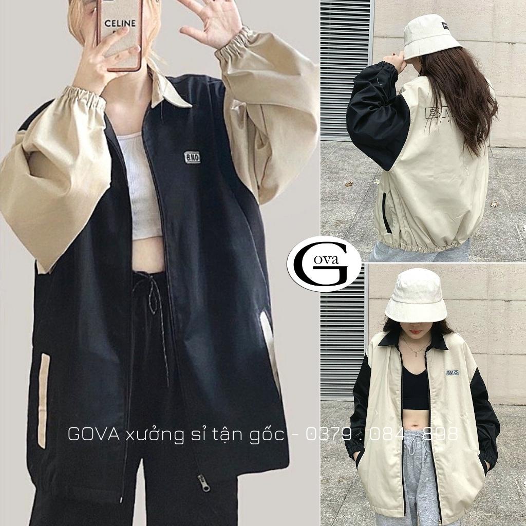 Áo Khoác Kaki B.M.O Nam Nữ Ulzzang Unisex 2 Lớp Form Rộng Thể Thao GOVA