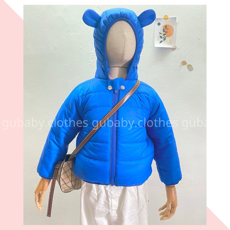 Áo phao trẻ em, áo khoác Có Mũ Tai Gấu 2 lớp trần bông cao cấp, siêu ấm cho bé trai, bé gái Quảng Châu từ 6kg-18kg