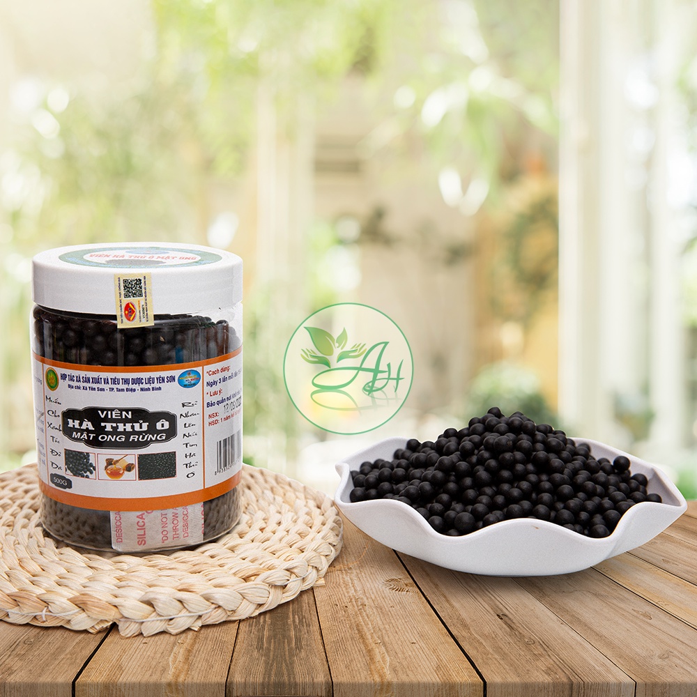 Viên hà thủ ô mật ong rừng 500G Đạt Tiêu Chuẩn ISO 22000:2018 hỗ trợ giảm tóc bạc, kích thích mọc tóc