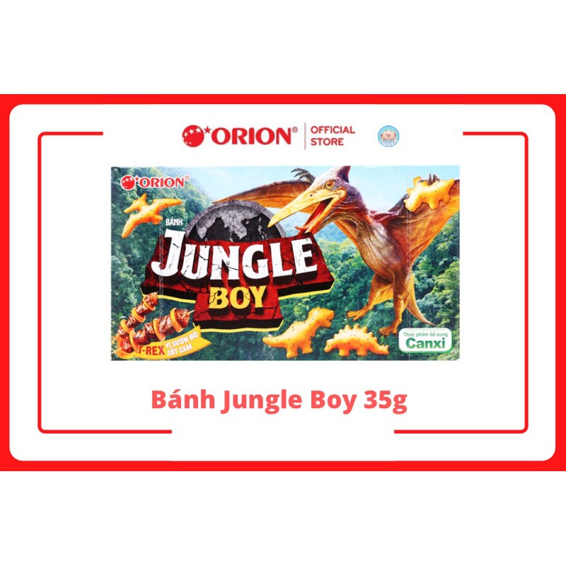 Bánh ORION® Jungle Boy vị sườn bò sốt cam bổ sung canxi 35g