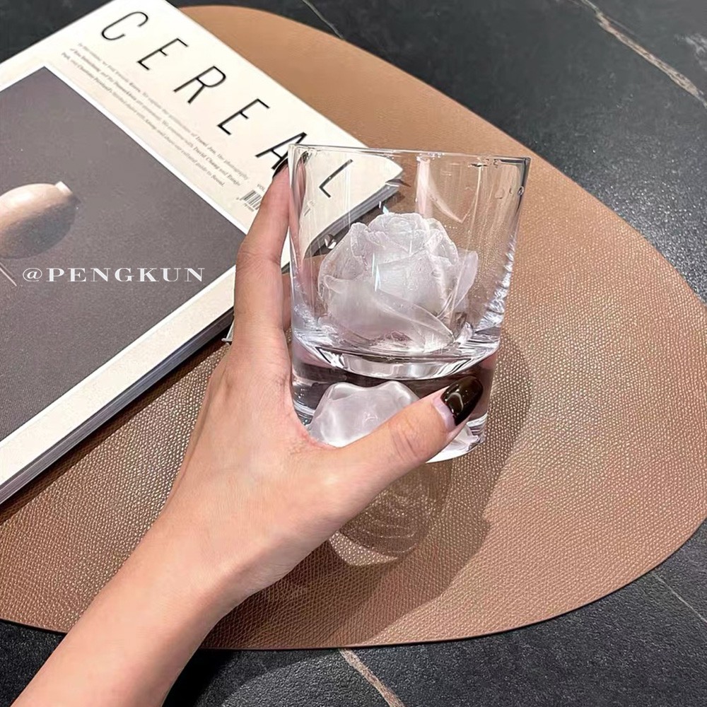 Khuôn làm đá viên/nến/sáp hình hoa hồng/hình tròn lớn handmade bằng silicone