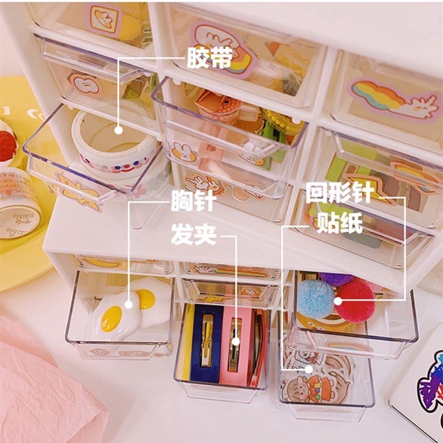 Kệ nhựa trắng 9 ngăn để phụ kiện | BigBuy360 - bigbuy360.vn