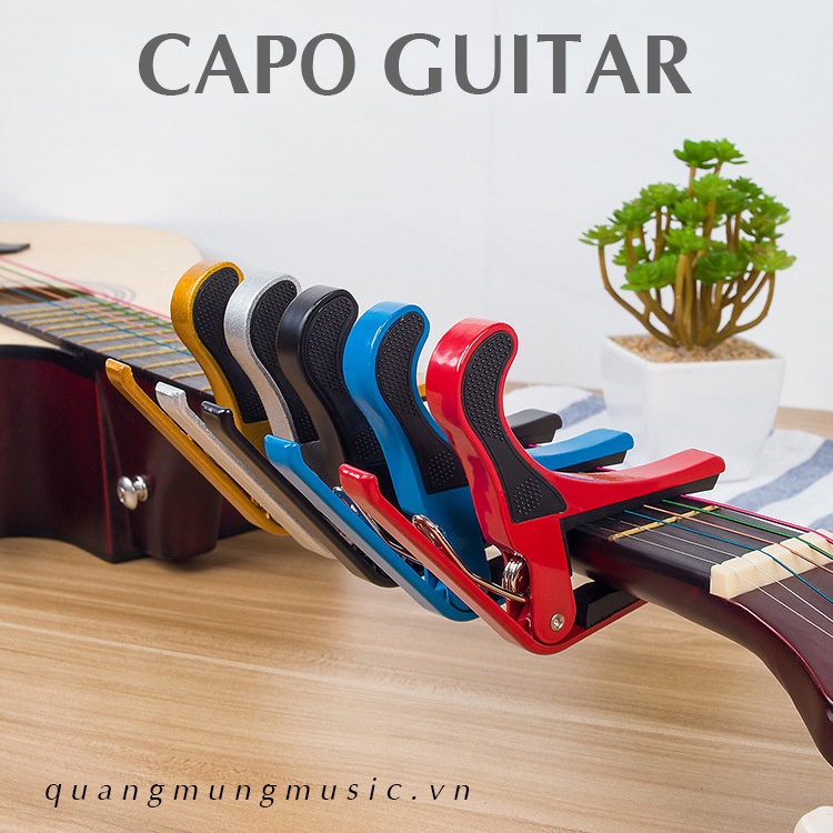 Capo Guitar Ukulele Kim Loại Chất Lượng Cao - Kẹp Chặt Chống Rè, Kẹp lên tông - hạ tông - Kẹp đàn Guitar