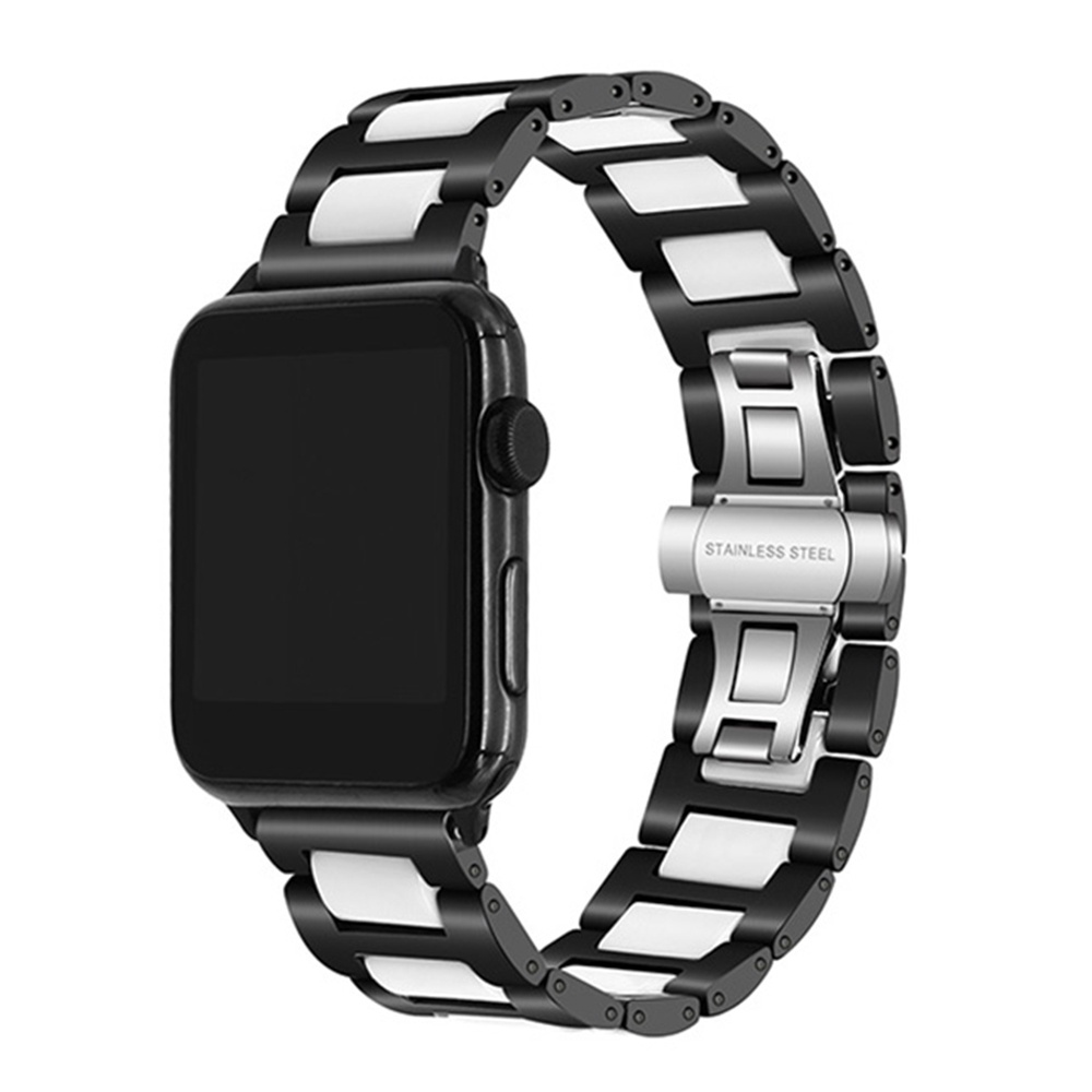 Dây Đeo Đồng Hồ Bằng Sứ + Inox Cho Apple Watch 49mm 45mm40mm 38mm 42mm 44mm iwatch series 8 ultra 7 5 4 3 SE 6 7 41mm 45mm