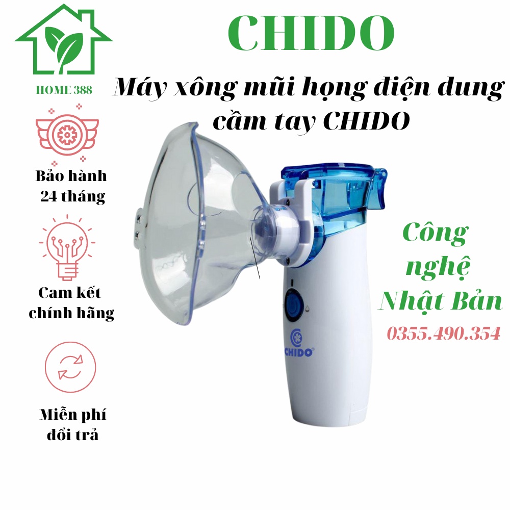 Máy xông họng điện dung cầm tay CHIDO công nghệ Nhật Bản - Bảo Hành 24 tháng