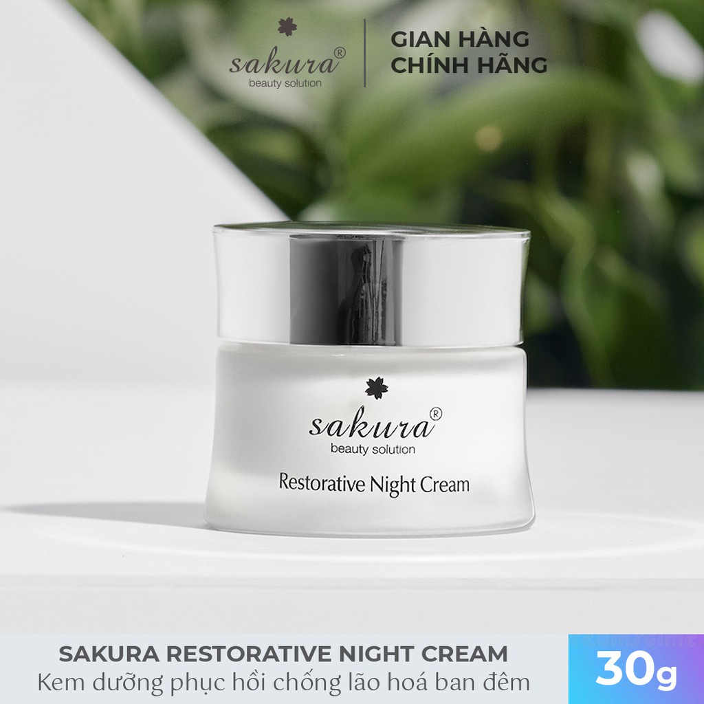 Kem dưỡng phục hồi da chống lão hoá ban đêm Sakura Restorative Night Cream 30g