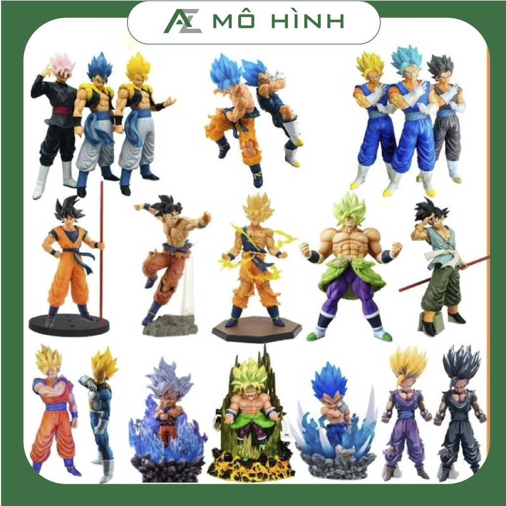 Mô hình Dragon Ball Songoku super saiyan cực chất, figure mô hình 7 viên ngọc rồng decor trang trí siêu đẹp