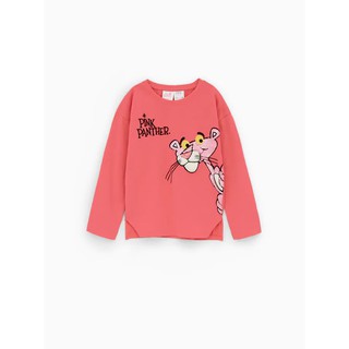 Áo thun nữ dài tay Zara - Pink Panther 6061/600