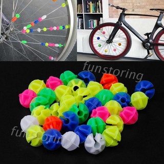 Set 36 hạt trang trí căm xe đạp bằng nhựa nhiều màu sắc