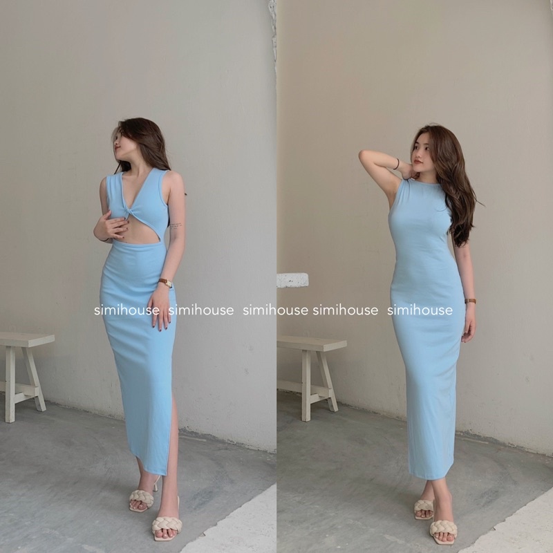 ĐẦM BODY XOẮN NGỰC 2 KIỂU / VÁY BODY DÁNG DÀI XẺ TÀ