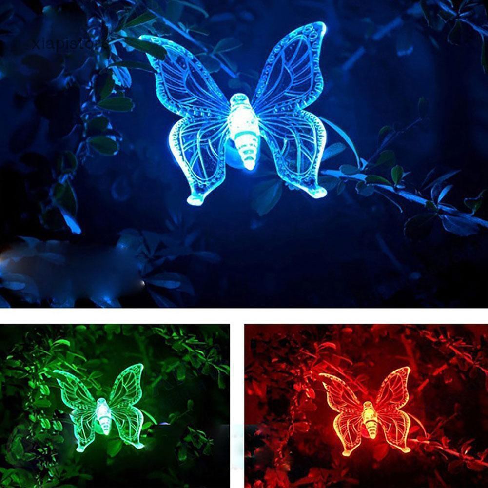 Đèn LED năng lượng mặt trời chống thấm nước hình chuồn chuồn/ bướm bướm/ chim dùng trang trí sân vườn