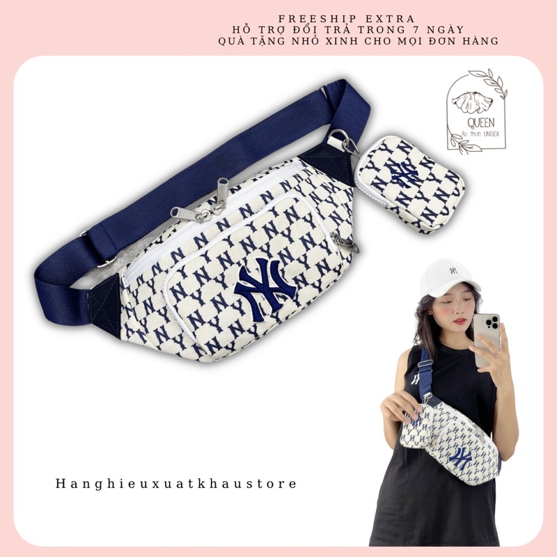 Túi Bao tử MLB MONOGRAM WAIST BAG CREAM