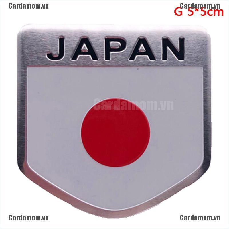 {carda} 1Pc Japan flag logo emblem alloy badge car motorcycle decor stickers{LJ}