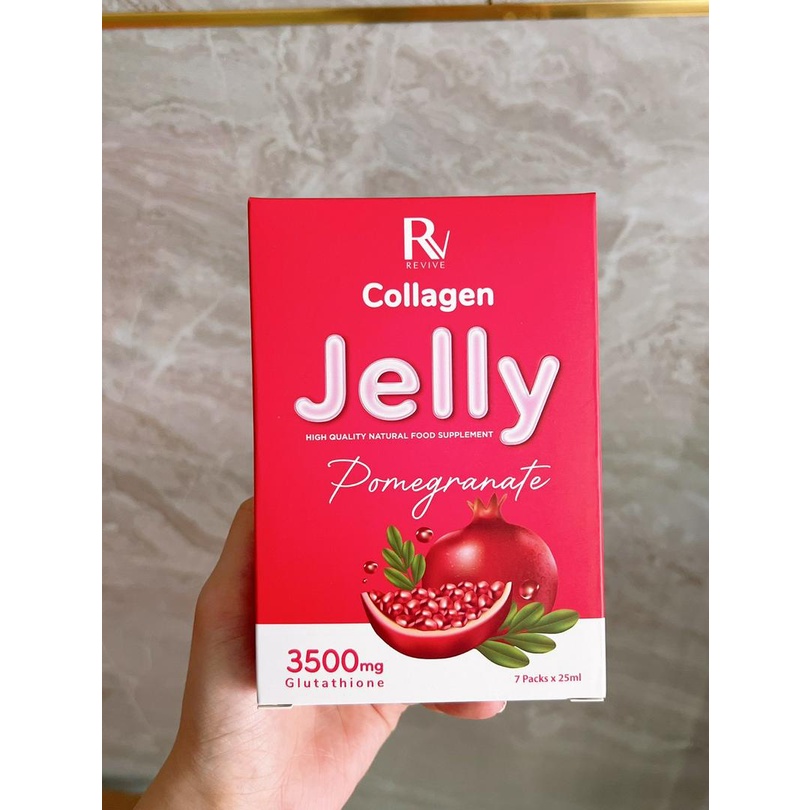 Thạch Collagen Trắng Da Thũy Sĩ, Thạch Lựu Collagen Jelly Pomegranate Dưỡng Trắng Da Toàn Thân Hộp 7 Gói