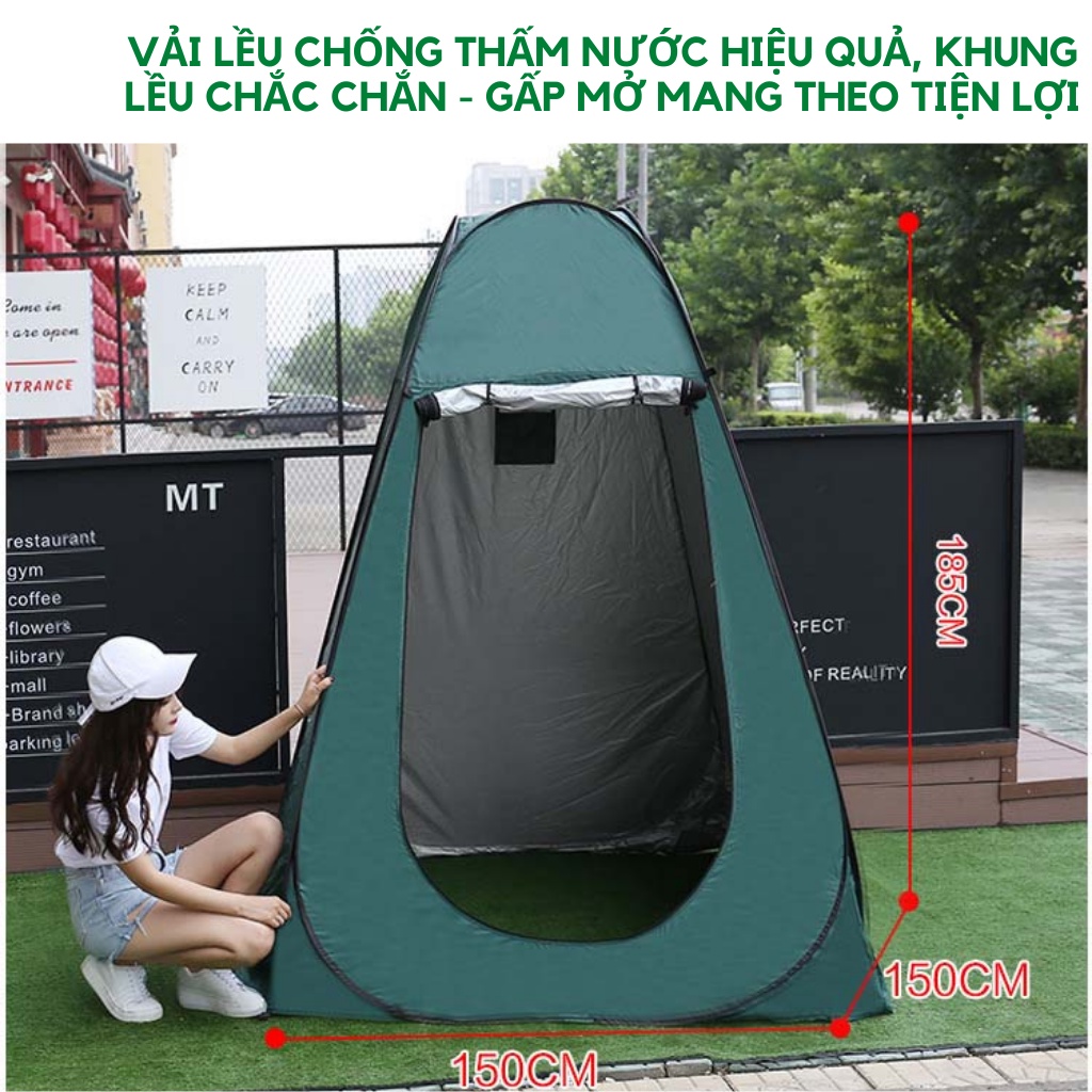 Lều thay đồ ngoài trời vệ sinh dã ngoại gọn nhẹ tiện dụng, gấp gọn đồ chụp ảnh ngoại cảnh tự bung.
