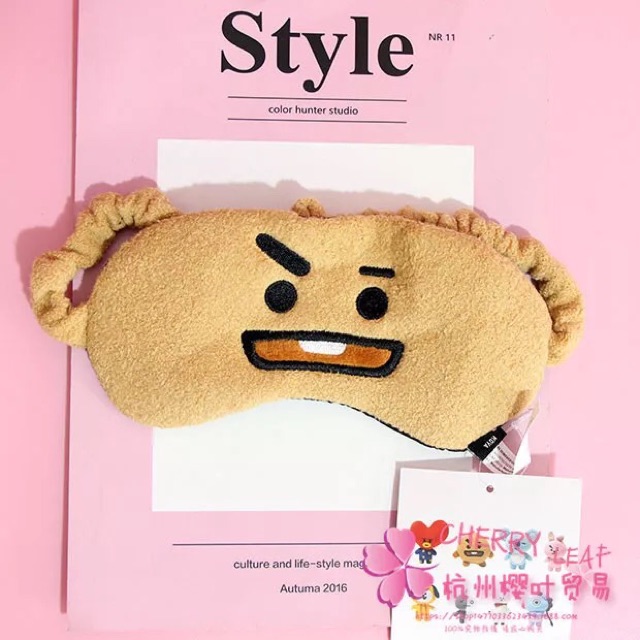 Bịt mắt bông BT21 có lót siêu mềm mịn