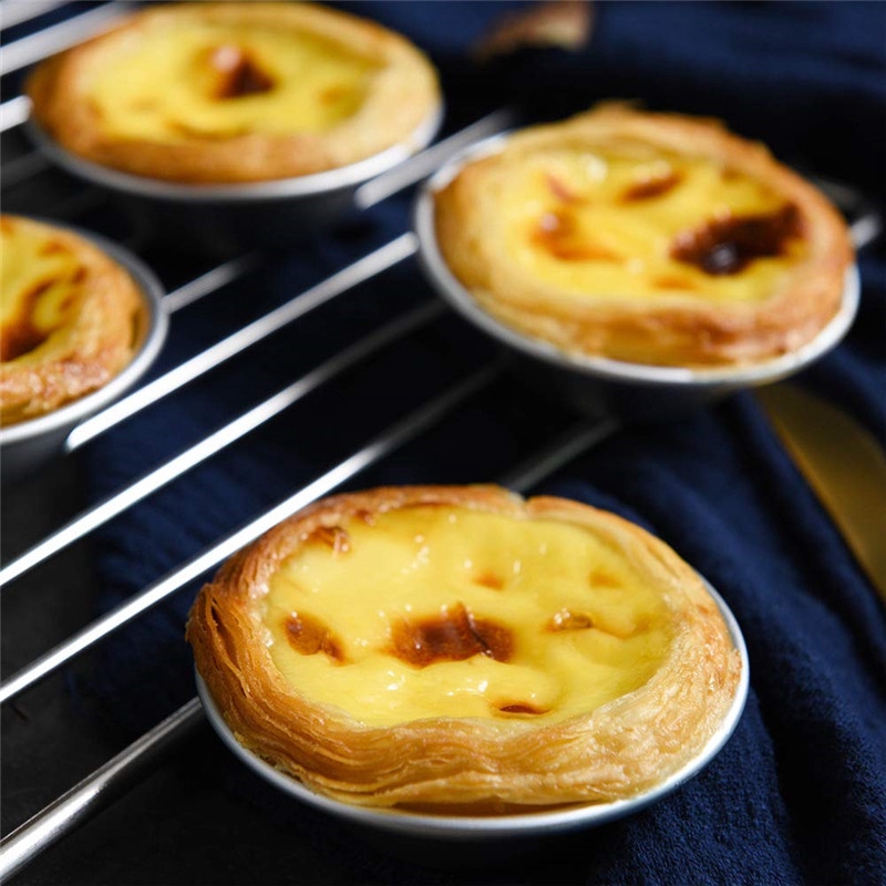 Set 5 Khuôn Nhôm Làm Bánh Tart Trứng Mini Cách Nhiệt Chống Dính Tiện Dụng