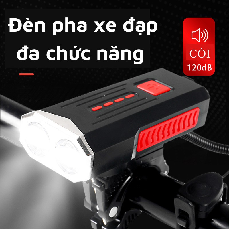 Đèn pin xe đạp siêu sáng chống nước bán chạy - Full hộp, sáng lâu nhiều giờ LY22