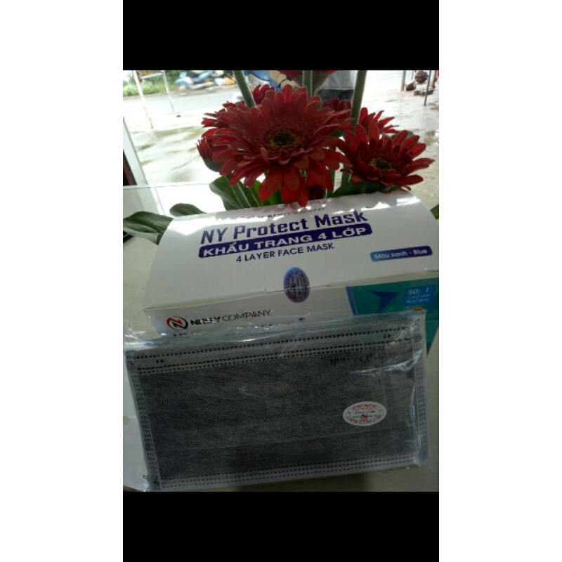 KHẨU TRANG Y TẾ NHƯ Ý 4 LỚP CÓ LOGO