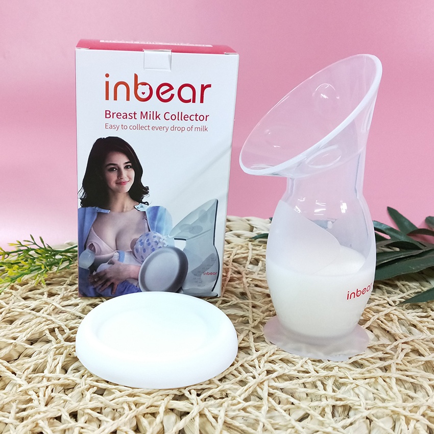 Combo 2 Cốc Hứng Sữa Inbear Silicon (IBC-7100) - Vừa Hứng Sữa, Hút Sữa Nhanh Chóng, Dính Bám Chắc