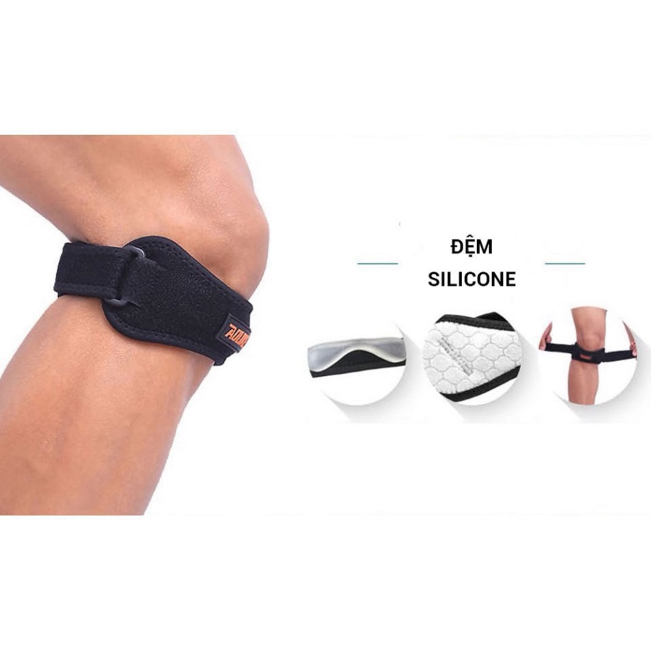 Đai bảo vệ đầu gối AOLIKES đệm silicone hỗ trợ xương bánh chè Magnetic Knee Support Belt AL 7918