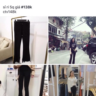 Quần jean ống loe cá tính nữ