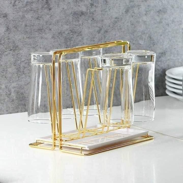 Khay up bình, cốc mạ vàng bền đẹp, tiện lợi