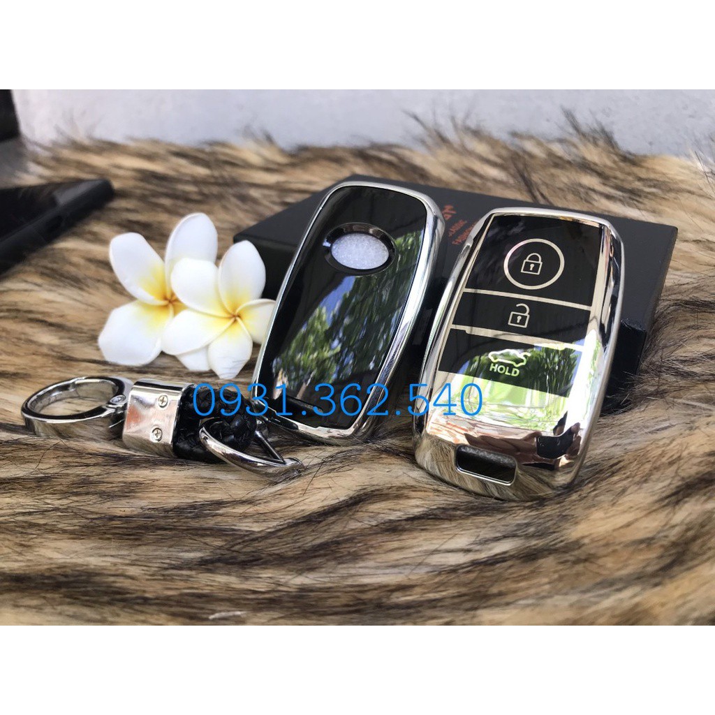 Ốp chìa khóa Kia Sorento, Morning, Cerato, K3 Mẫu Silicoll tráng gương chìa 3 nút