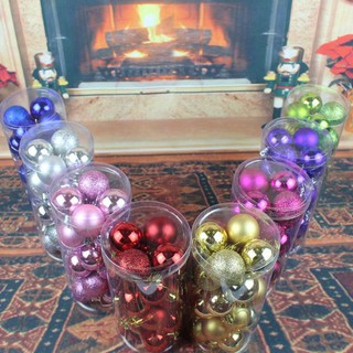 Set 24 Trái Châu Trang Trí Thông Noel