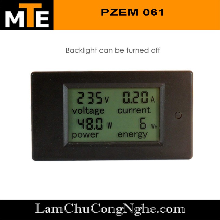 Công tơ điện tử PZEM-061 AC 220v 100A Đo điện áp , dòng điện, công suất thiết bị