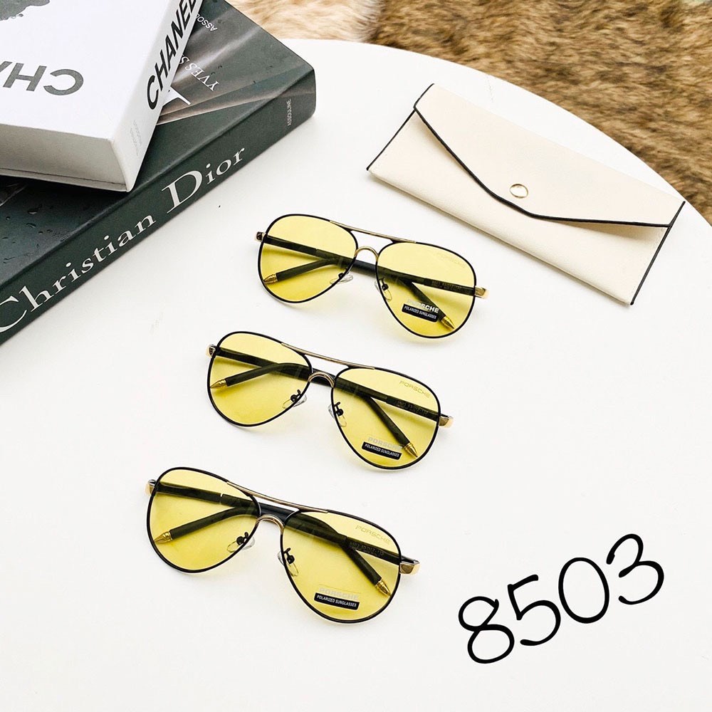 Kính mát nam nhìn xuyên đêm mắt vàng gọng đen chắc chắn AH1467 | BigBuy360 - bigbuy360.vn